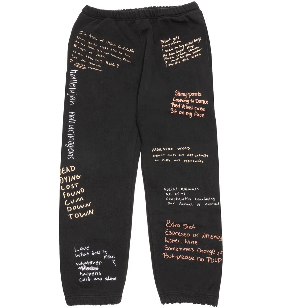 Pleasures Remote Sweatpants Black Size Medium M